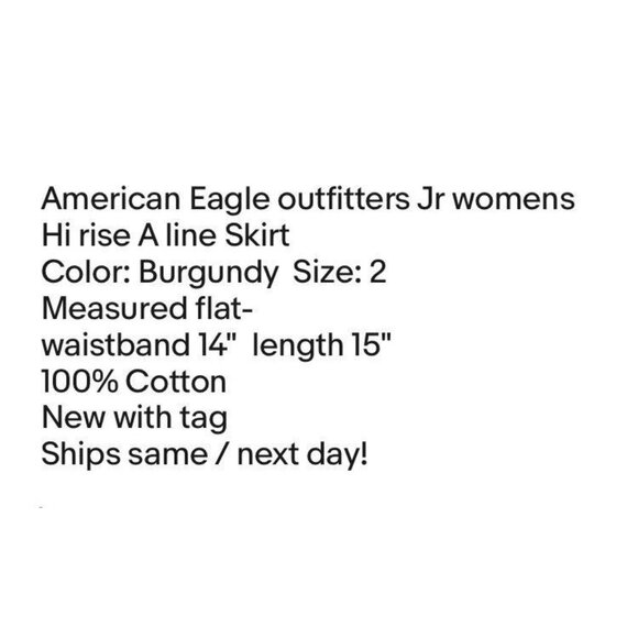 American Eagle Jr Womens Corduroy Mini Skirt Sz 2  academic boho Clueless - Picture 9 of 9